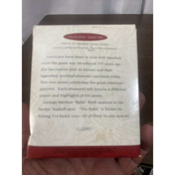 Vint Hallmark Collectors Series Baseball‎ Hero Babe Ruth First In Series 1994 - Picture 5 of 5